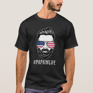 Camiseta Papaw Life Sunglasses American Flag Father's Day 4