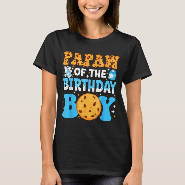 Camiseta Papaw Of The Birthday Boy Milk And Cookies 1st Bir (Anverso)
