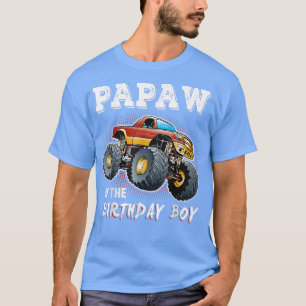 Camiseta Papaw of the Birthday Boy Monster Truck Birthday N
