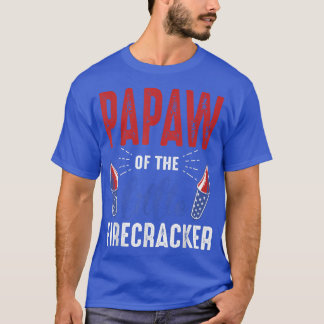 Camiseta Papaw Of The Little Firecracker 4th of July Birthd