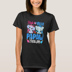 Camiseta Papaw Rosa O Azul Te Ama Género Revelador Elephan