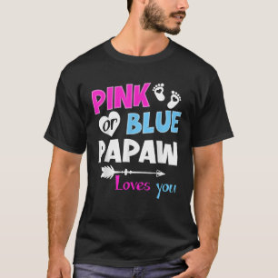 Camiseta Papaw Rosa O Azul Te Ama Gracioso Género Revelador