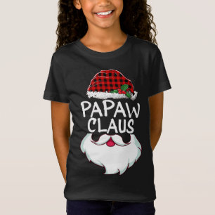 Camiseta Papaw Santa Claus Navidades de familia rojizos y g