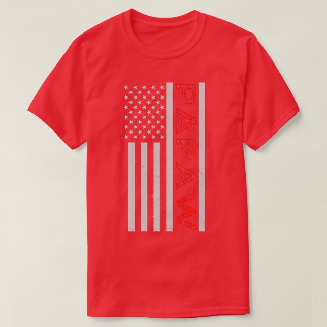 Camiseta Papaw Shirt Patriotic US American Flag Gift (Diseño del anverso)