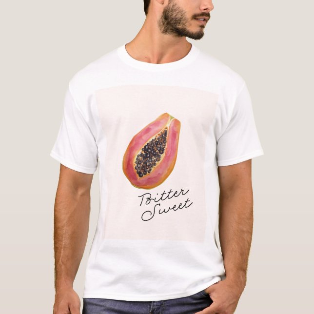 Camiseta Papaya ; Amargo y Dulce (Anverso)
