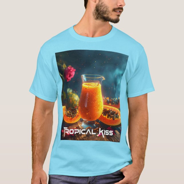 CAMISETA PAPAYA - BESO TROPICAL (Anverso)