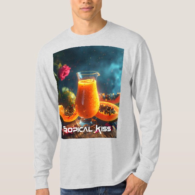CAMISETA PAPAYA - BESO TROPICAL (Anverso)
