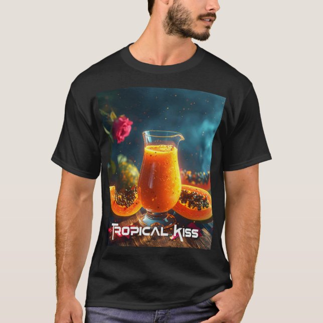 CAMISETA PAPAYA - BESO TROPICAL (Anverso)