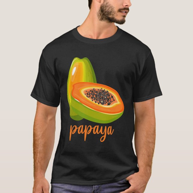 Camiseta Papaya Lover Vegan Summer Fruit (Anverso)