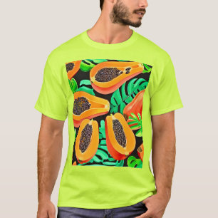 Camiseta Papaya y deja un patrón fresco