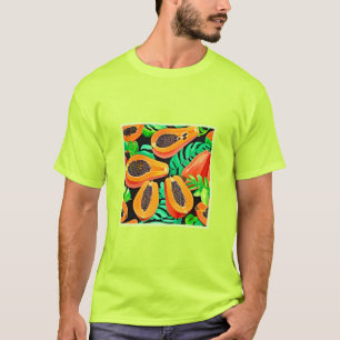 Camiseta Papaya y deja un patrón fresco
