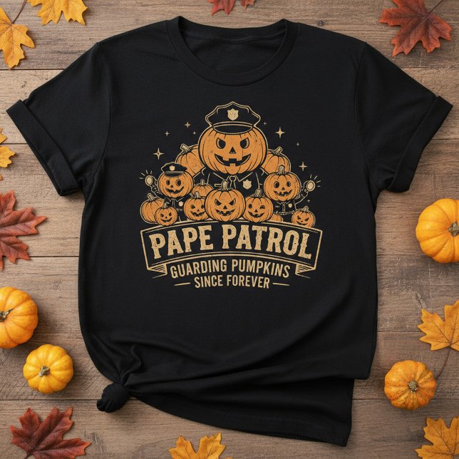 Camiseta Pape patrol: guarding pumpkins | Pape Halloween  (Subido por el creador)