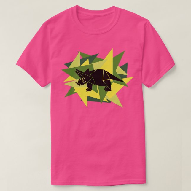 Camiseta Papel compartido Origami Triceratops (Diseño del anverso)