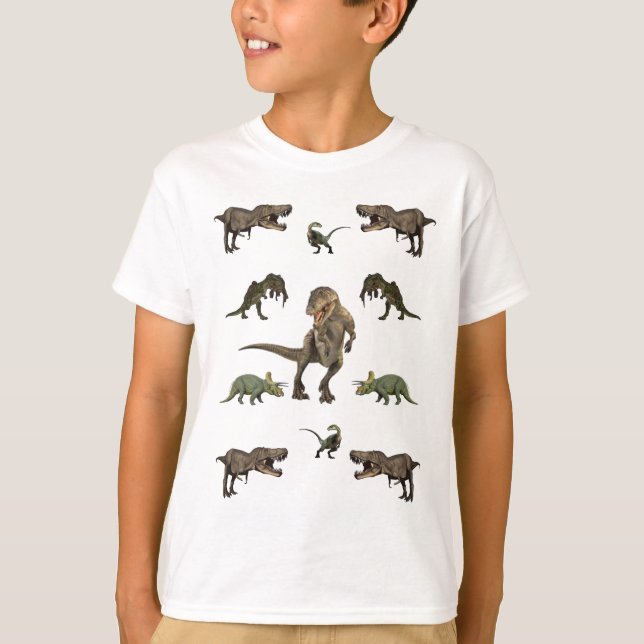 Camiseta Papel de ajuste de dinosaurios (Anverso)
