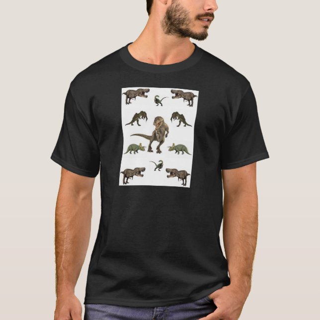 Camiseta Papel de ajuste de dinosaurios (Anverso)