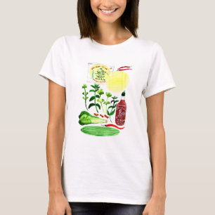 Camiseta Papel de arroz vietnamita rota la receta color de 