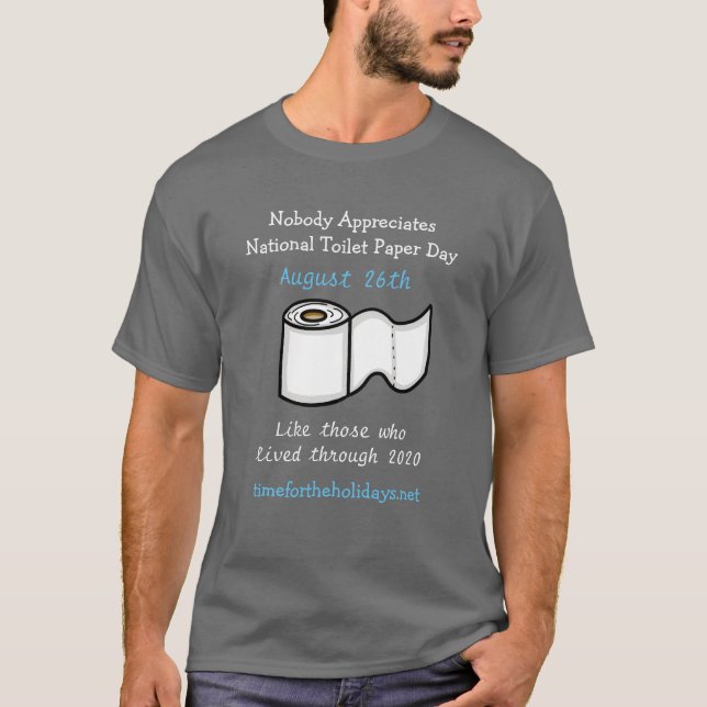 Camiseta Papel de aseo nacional Día del humor 26 de agosto (Anverso)