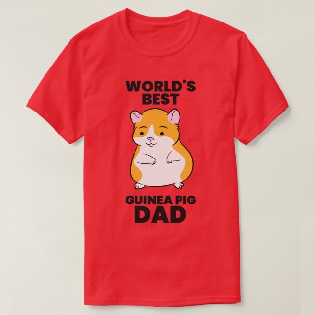 Camiseta Papel de cerdo de Guinea Regalo mundo mejor papá d (Diseño del anverso)