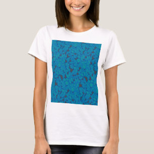 Camiseta Papel de envoltura azul con un patrón de arte crea