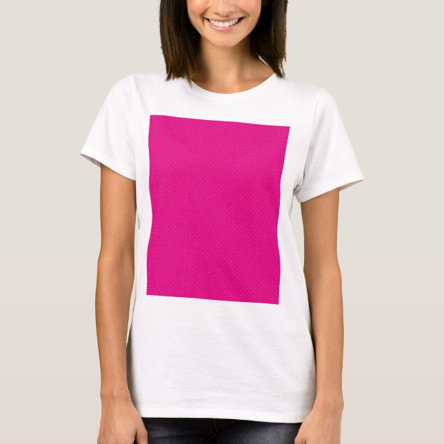 Camiseta Papel de envoltura de polka rosa y rojo con igual  (Anverso)