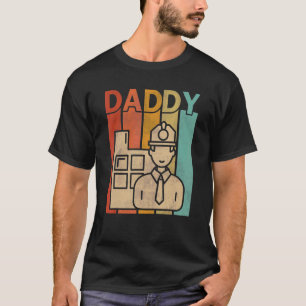 Camiseta Papel de época estilo retro de ingeniero civil grá