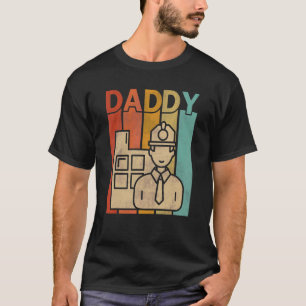 Camiseta Papel de época estilo retro de ingeniero civil grá