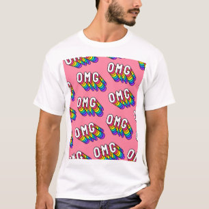 Camiseta Papel de escritorio Quirky OMG Pink Comic