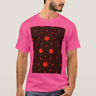 Camiseta Papel de escritorio rojo sin soldadura de Bowling 