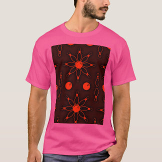 Camiseta Papel de escritorio rojo sin soldadura de Bowling 