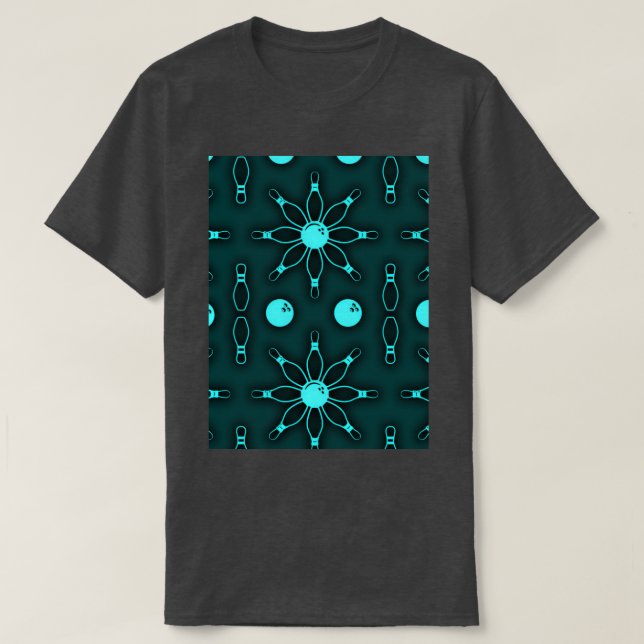 Camiseta Papel de escritorio sin soldadura azul de la luz d (Diseño del anverso)
