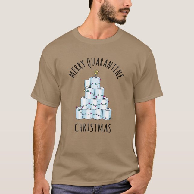 Camiseta Papel de inodoro de árbol de navidad en cuarentena (Anverso)