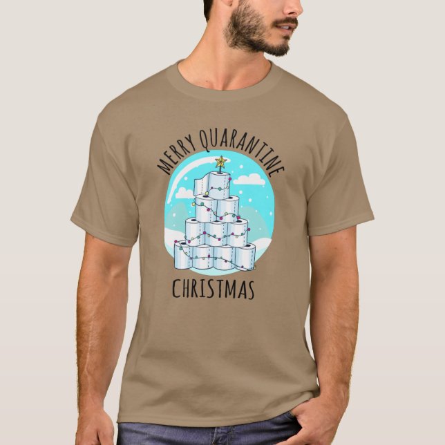 Camiseta Papel de inodoro de árbol de navidad en cuarentena (Anverso)