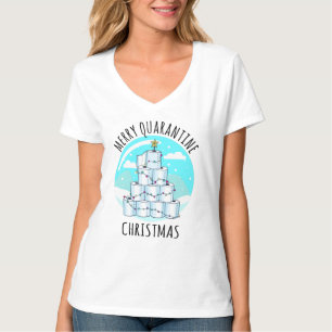 Camiseta Papel de inodoro de árbol de navidad en cuarentena