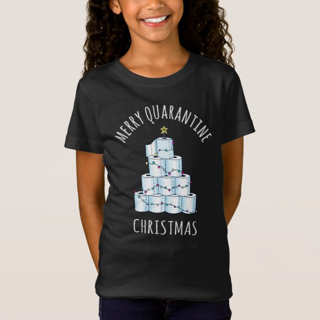 Camiseta Papel de inodoro de árbol de navidad en cuarentena (Anverso)