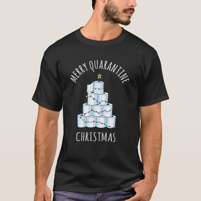 Camiseta Papel de inodoro de árbol de navidad en cuarentena (Anverso)