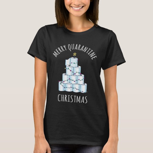 Camiseta Papel de inodoro de árbol de navidad en cuarentena (Anverso)
