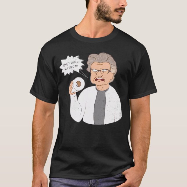 Camiseta Papel de inodoro enojado de la abuela para 20 (Anverso)