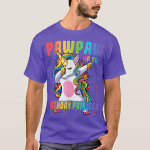 Camiseta Papel de la princesa de cumpleaños Dabbing Unicorn
