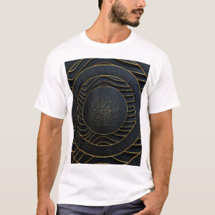Camiseta Papel De Lujo Cortado De Fondo Dorado.
