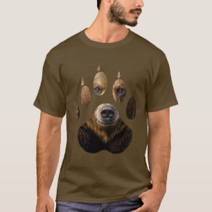 Camiseta Papel de oso natural salvaje