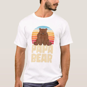Camiseta Papel de oso retro de los hombres papá papá papá p