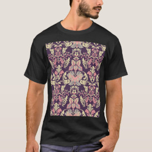 Camiseta Papel de paredes de flores de época clásico barroc