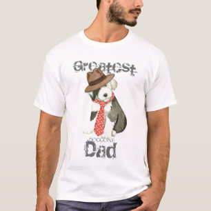 Camiseta Papel de perro pastor inglés viejo