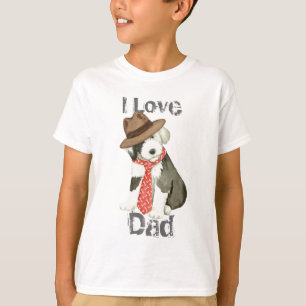 Camiseta Papel de perro pastor inglés viejo