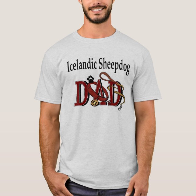 Camiseta Papel de perro pastor islandés (Anverso)