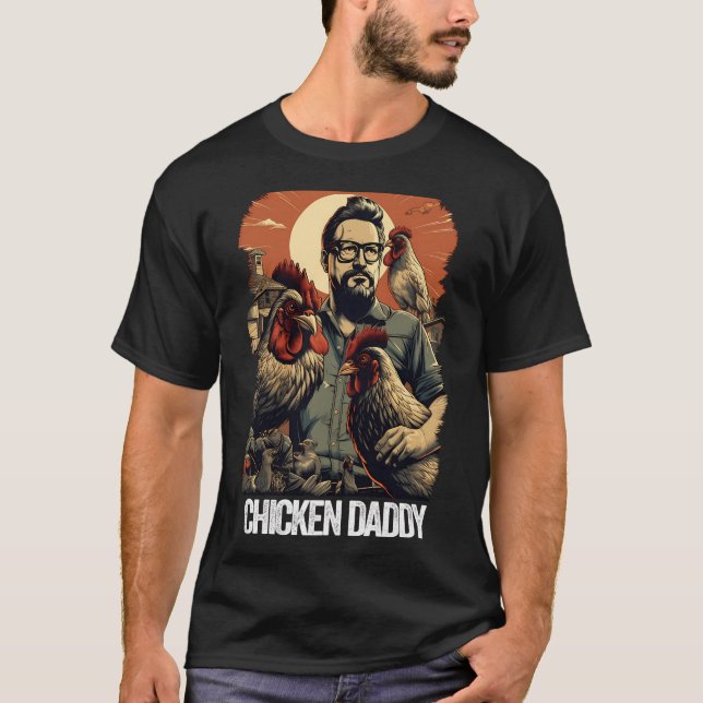 Camiseta Papel de pollo Padre agricultor Pavo de pollo (Anverso)