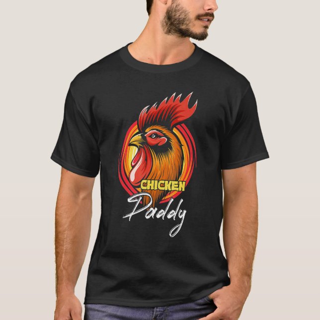 Camiseta Papel de pollo Papi Pollo Padre Agricultor Alumno (Anverso)