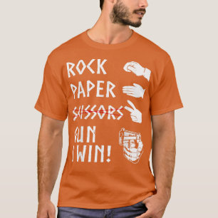 Camiseta Papel de rock, no tijeras, arma... me resulta grac