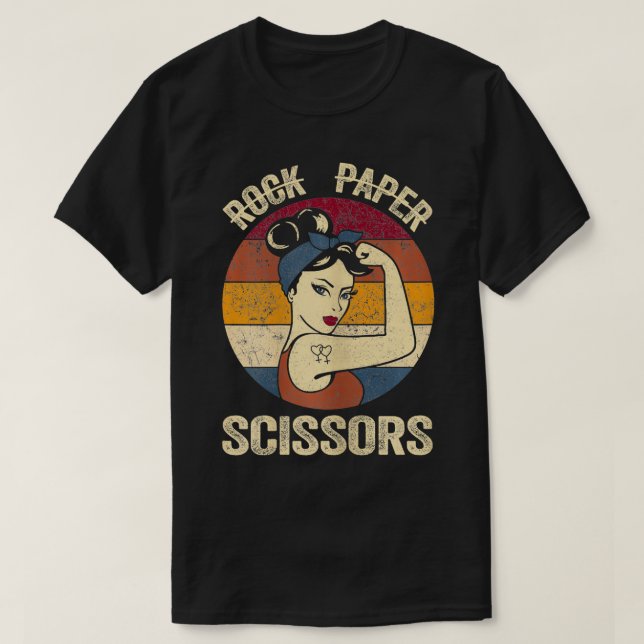Camiseta Papel de rock tira a Chicas lesbianas de orgullo g (Diseño del anverso)