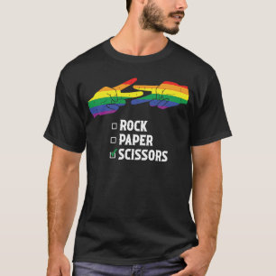 Camiseta Papel de rock tira a El día de San Valentín LGBTQ 